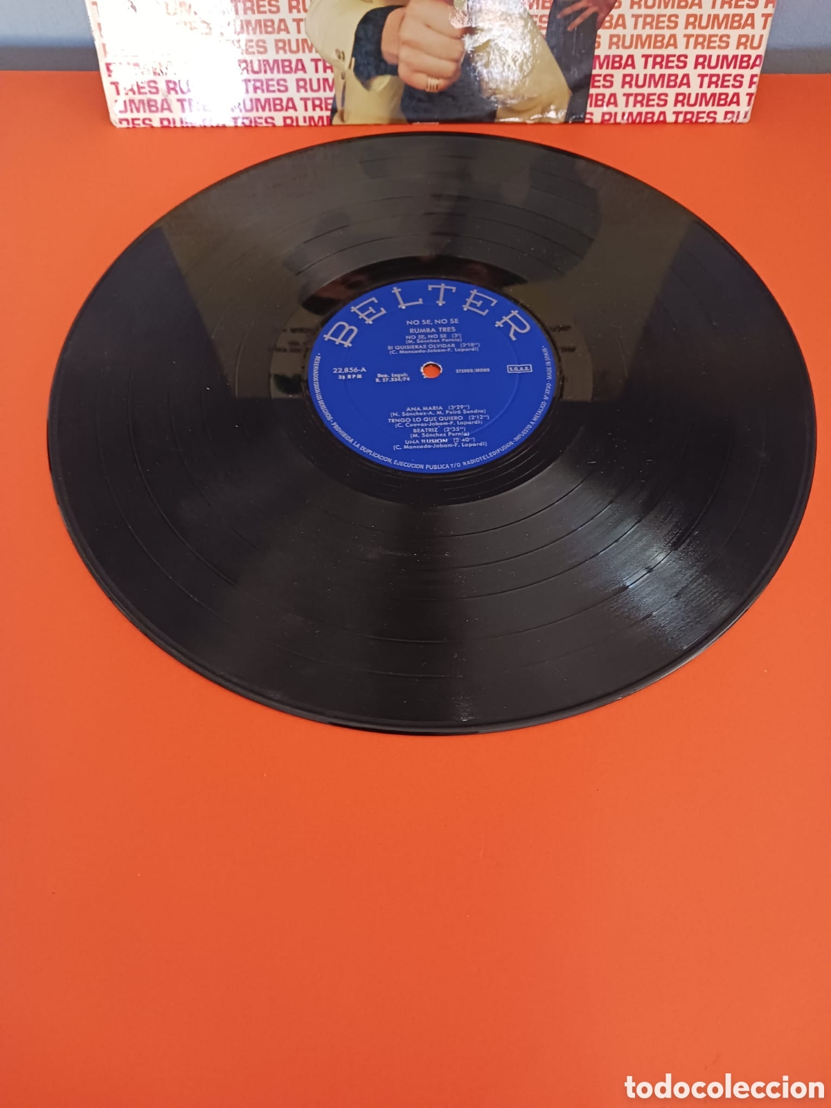 Discos de vinilo: RUMBA TRES. LP de vinilo. Funciona - Foto 4
