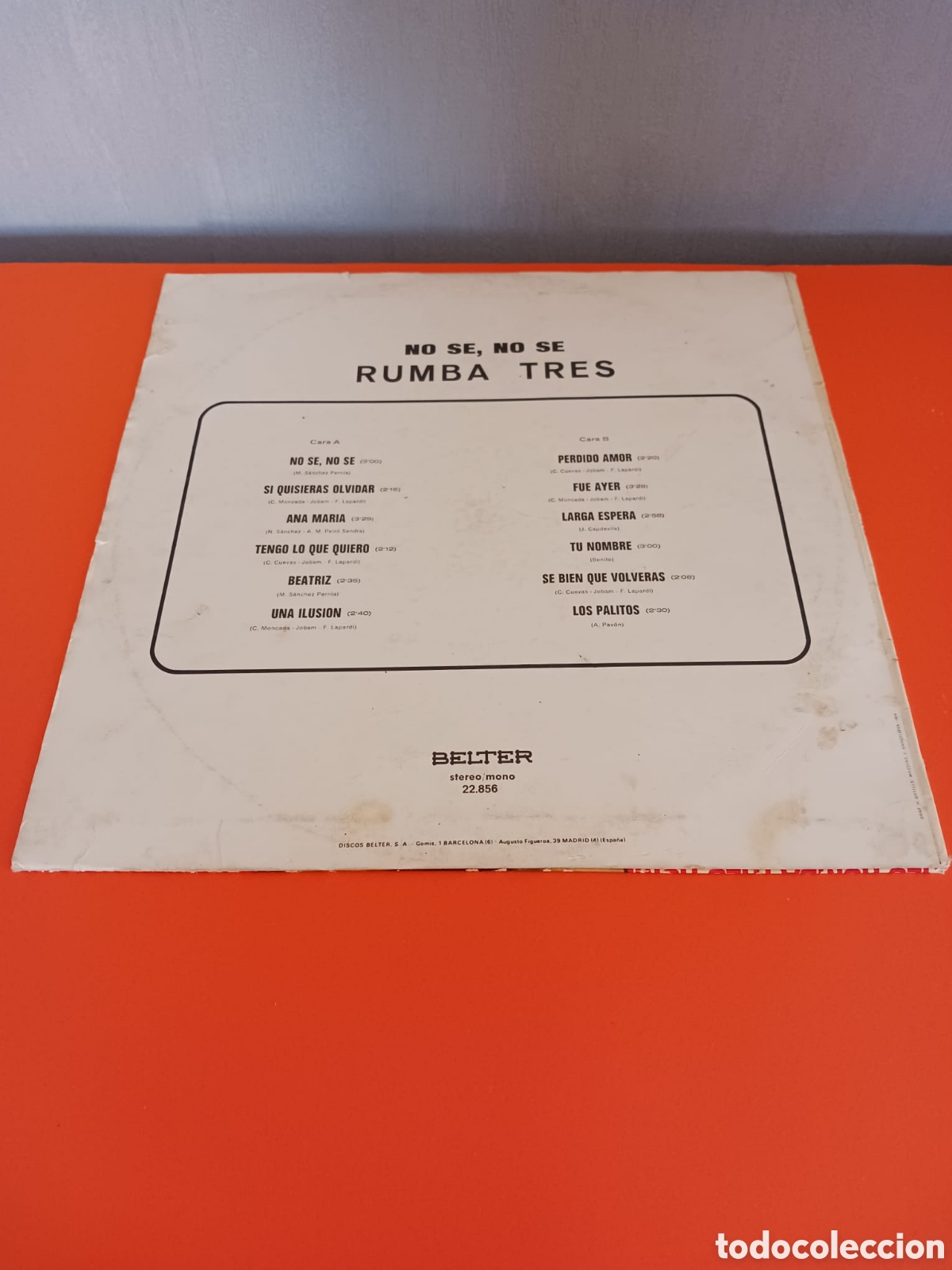 Discos de vinilo: RUMBA TRES. LP de vinilo. Funciona - Foto 6