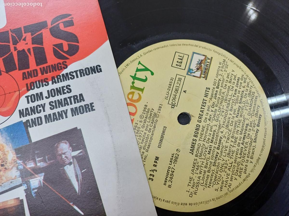 Discos de vinilo: JAMES BOND/GREATEST HITS/VINILO. - Foto 2
