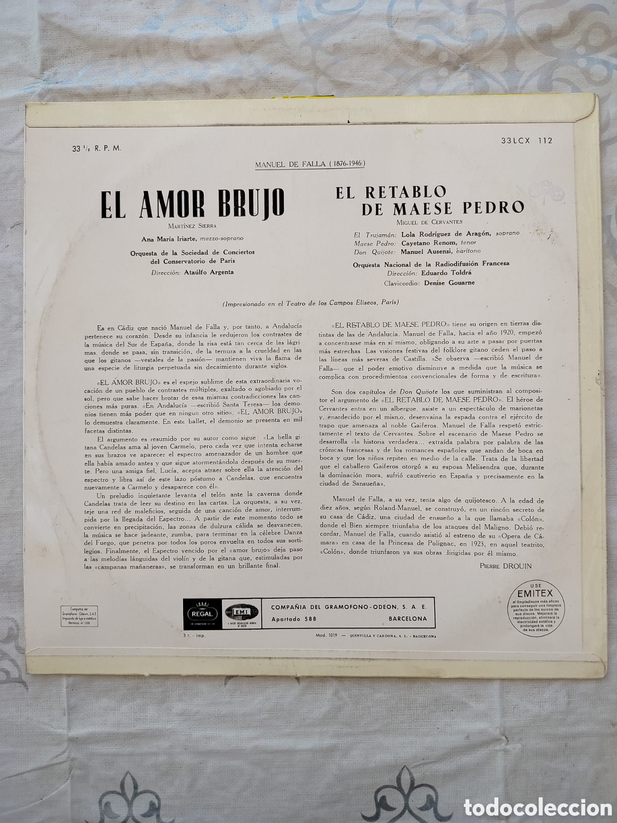 Discos de vinilo: Manuel de Falla LP.. - Foto 2
