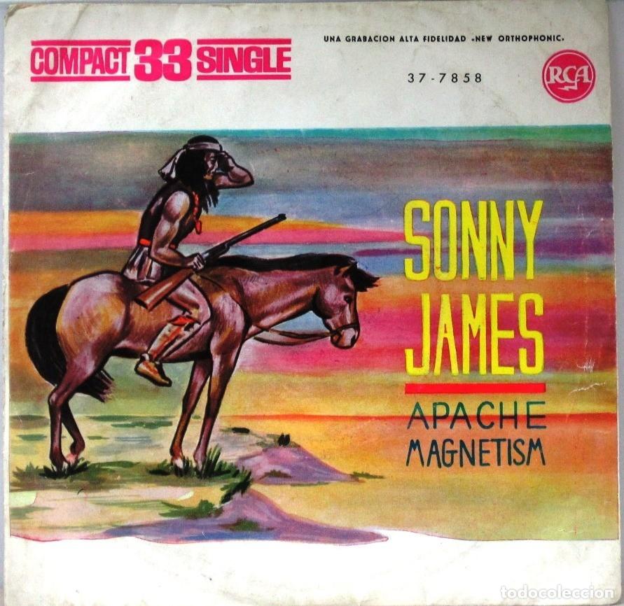 Discos de vinilo: SONNY JAMES - APACHE - MAGNETIS - SINGLE - Foto 1