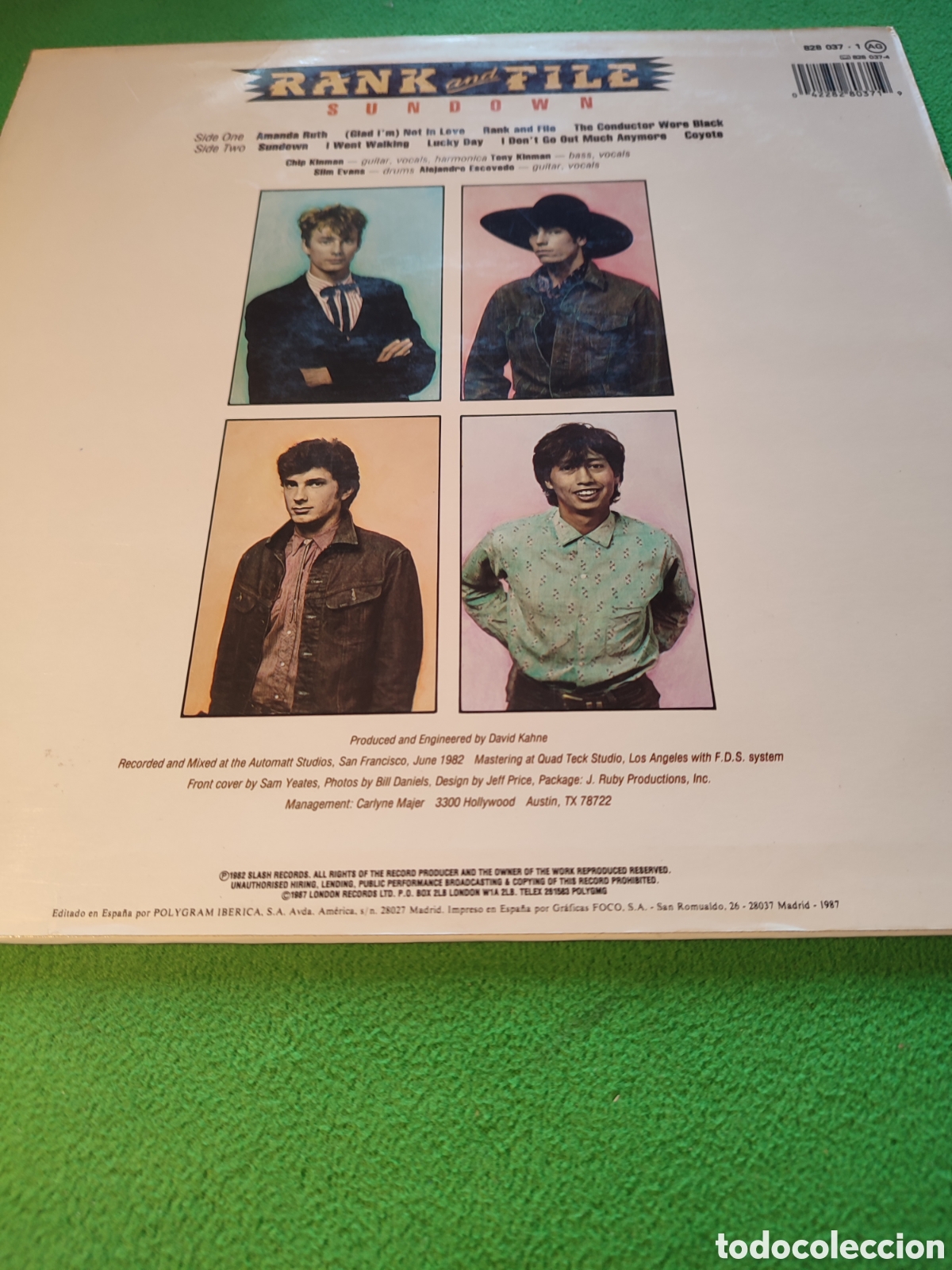 Discos de vinilo: Rank and File - Sundown edici&oacute;n 1982 - Foto 2