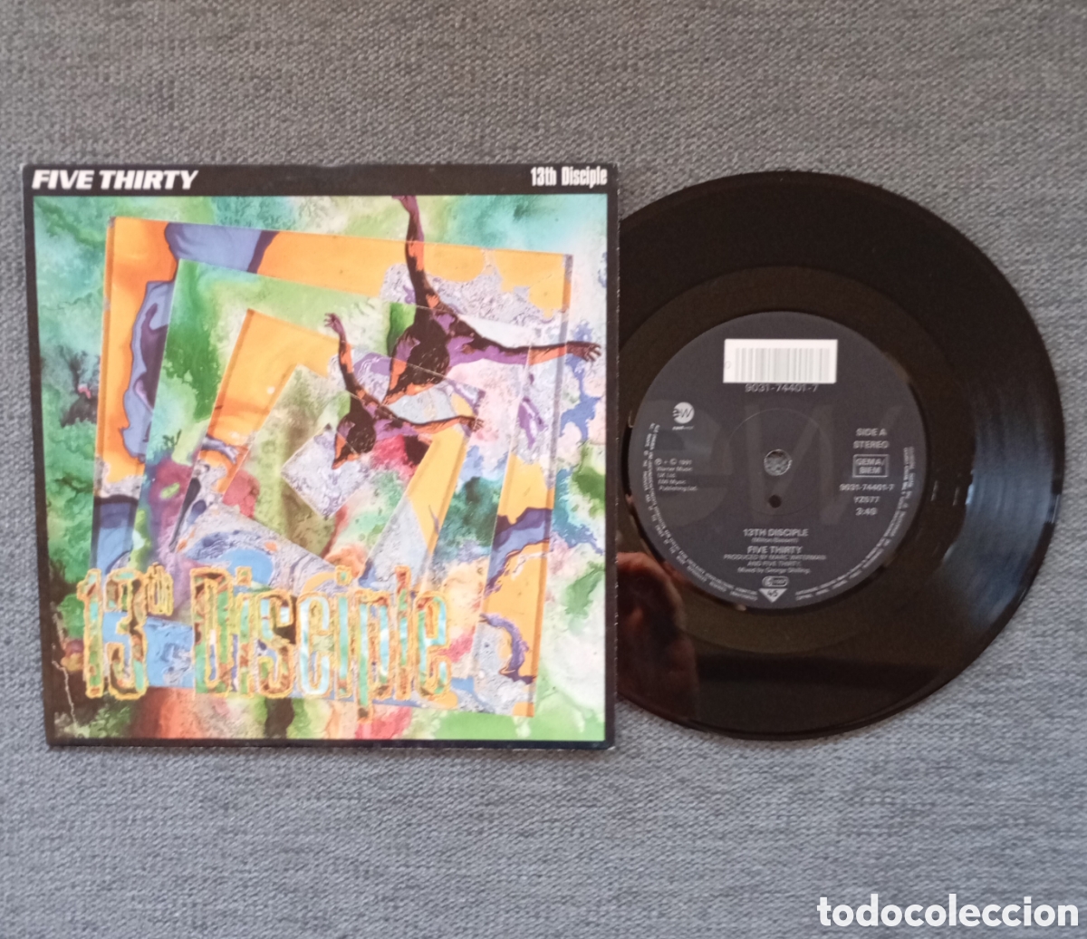 Discos de vinilo: Five Thirty. 13th Disciple/ Hate Male. Single 7&rdquo;, a&ntilde;o 1991. - Foto 1