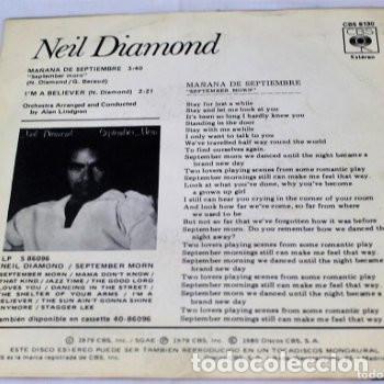 Discos de vinilo: Neil Diamond September morn - Foto 2