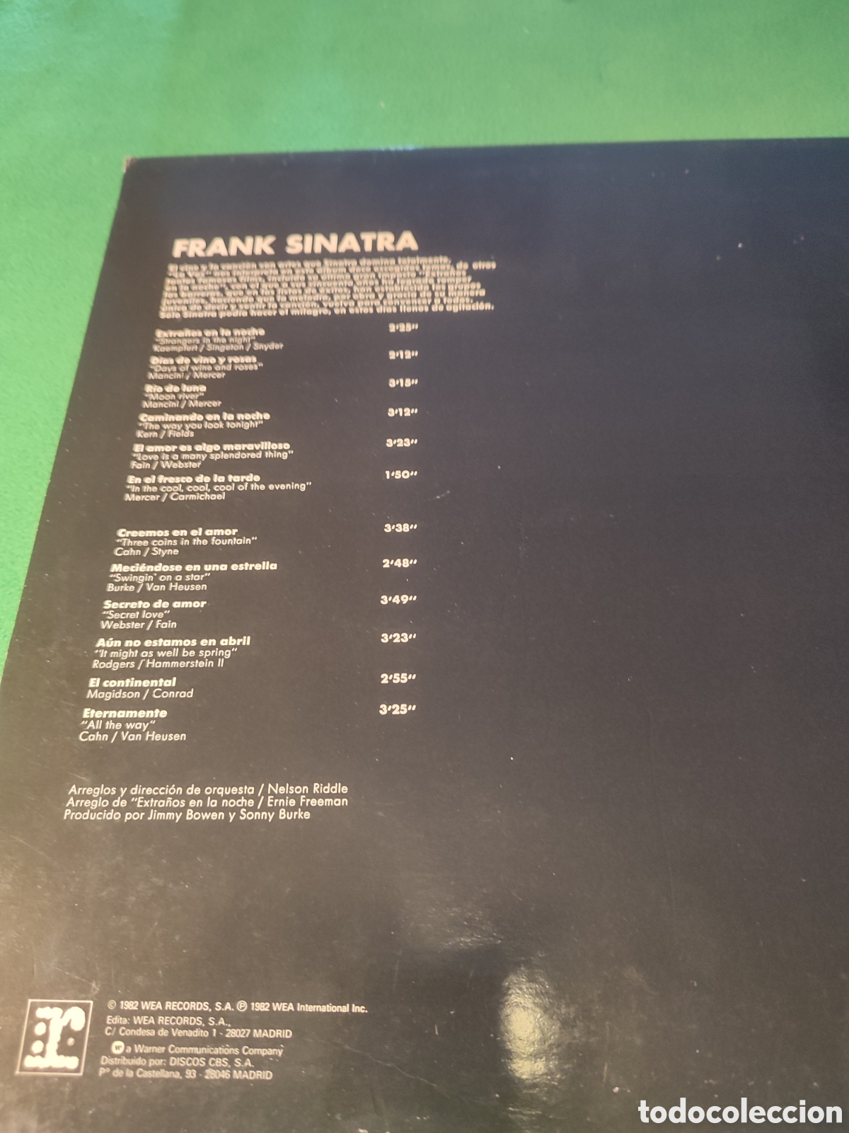 Discos de vinilo: Frank Sinatra - Extra&ntilde;os en la noche y otros &eacute;xitos - Foto 2