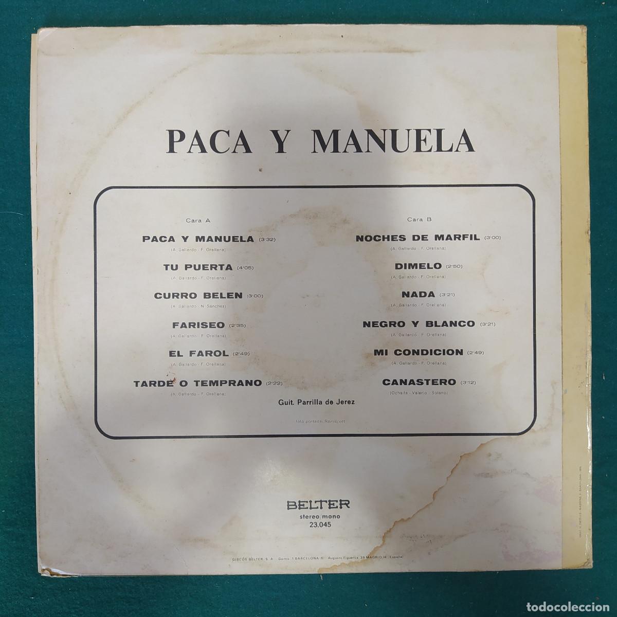 Discos de vinilo: Paca Y Manuela &ndash; Paca Y Manuela - Foto 2