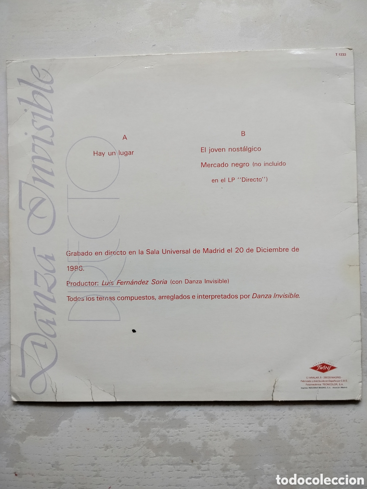 Discos de vinilo: Danza Invisible Maxi-Single - Foto 2