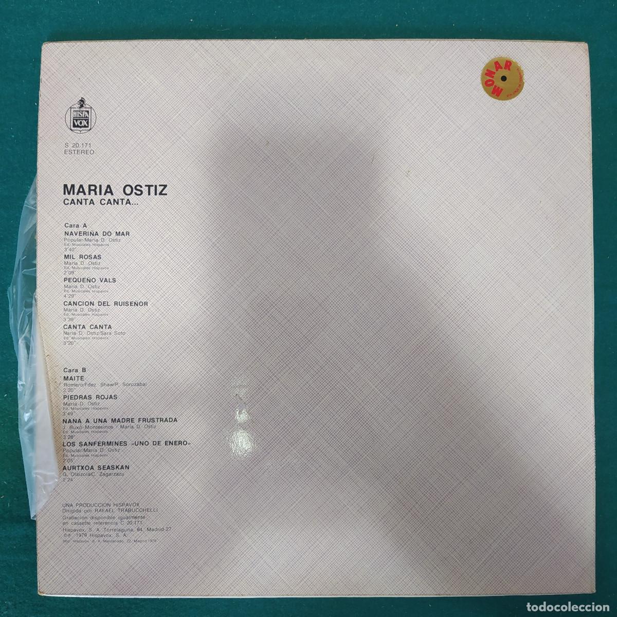 Discos de vinilo: Maria Ostiz &ndash; Canta, Canta - Foto 2