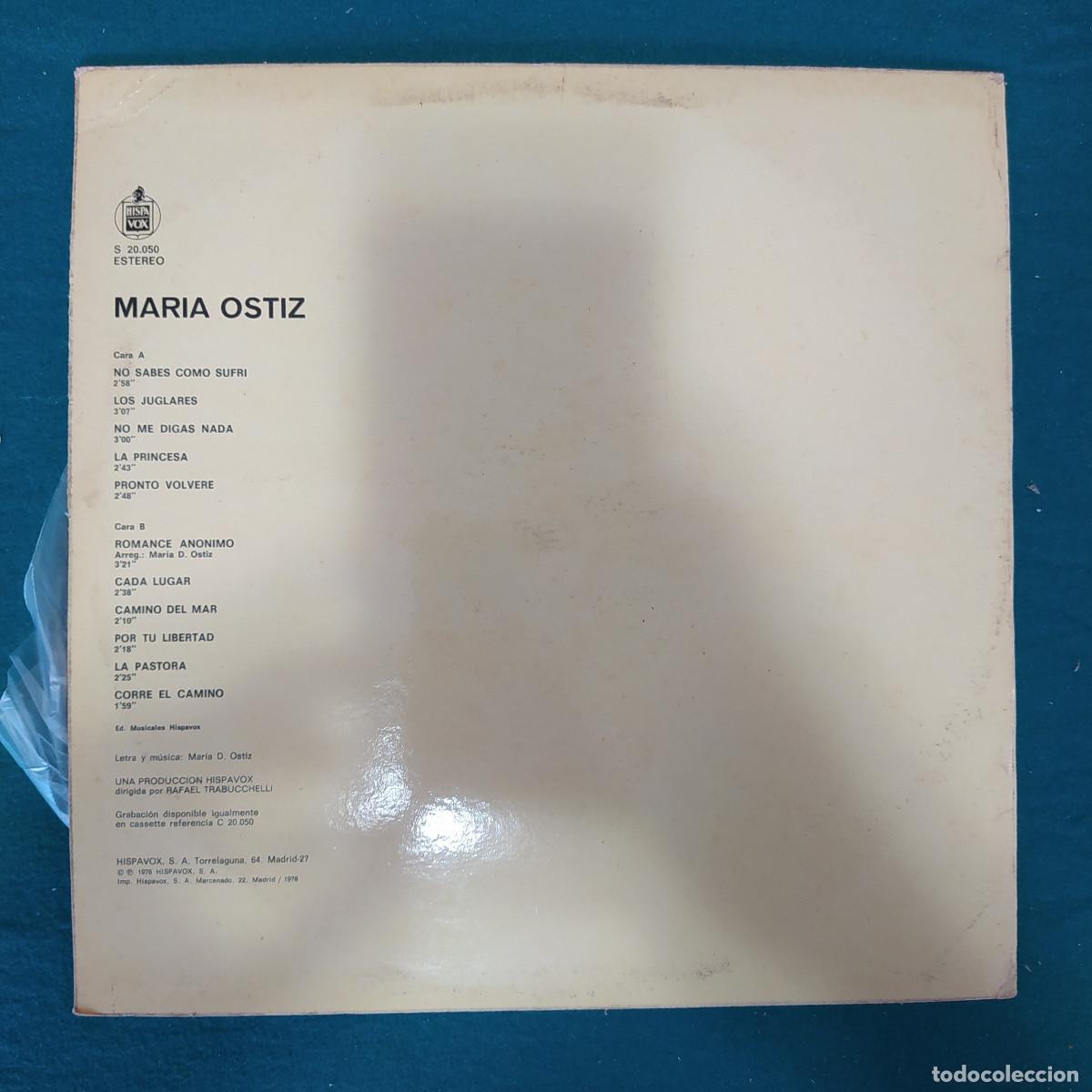 Discos de vinilo: Maria Ostiz &ndash; Maria Ostiz - Foto 2
