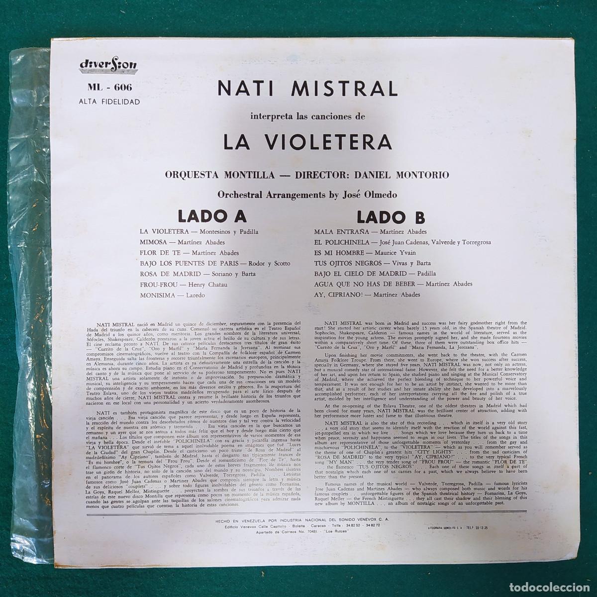Discos de vinilo: Nati Mistral &ndash; La Violetera - Foto 2