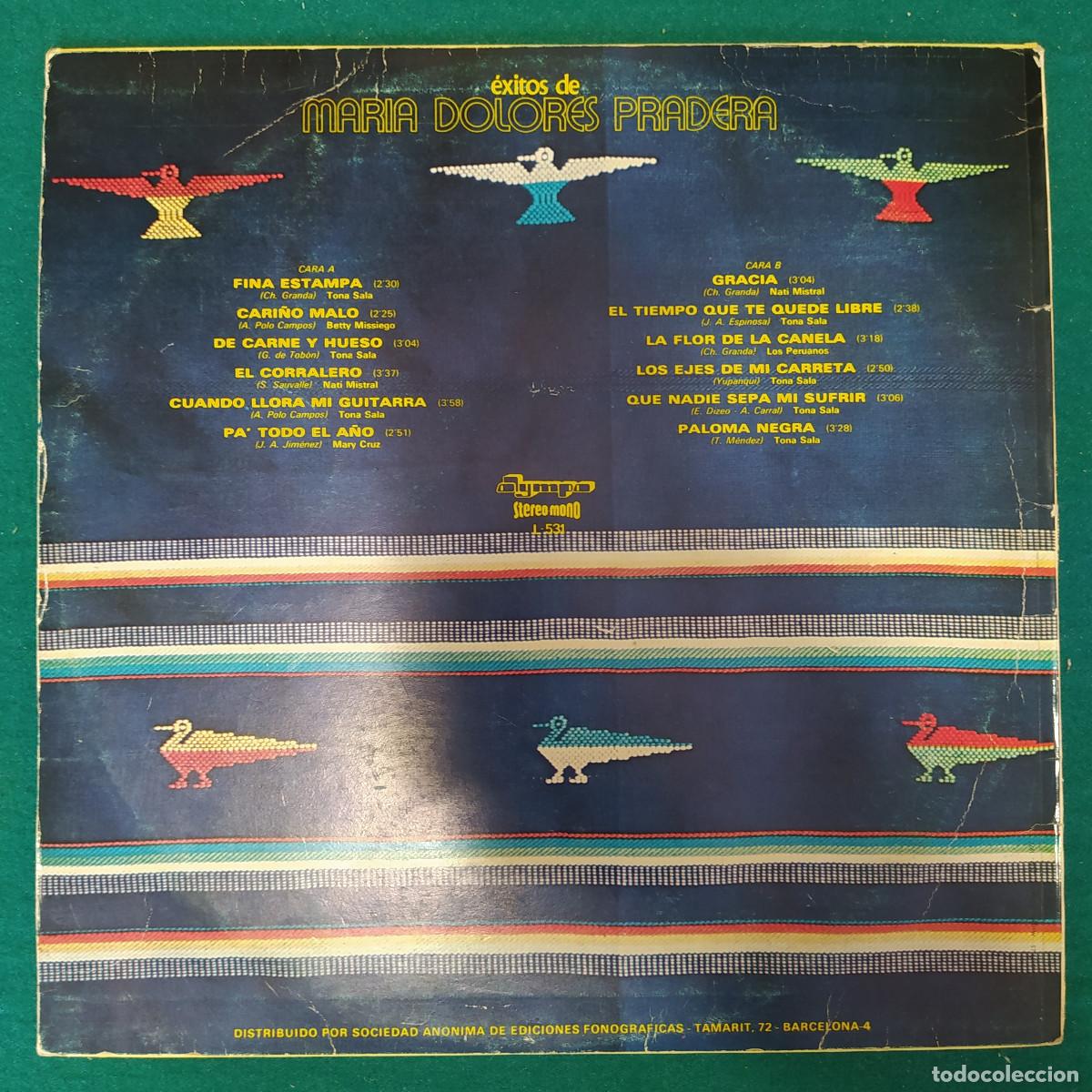 Discos de vinilo: Exitos De Maria Dolores Pradera Con Varios Int&eacute;rpretes - Foto 2