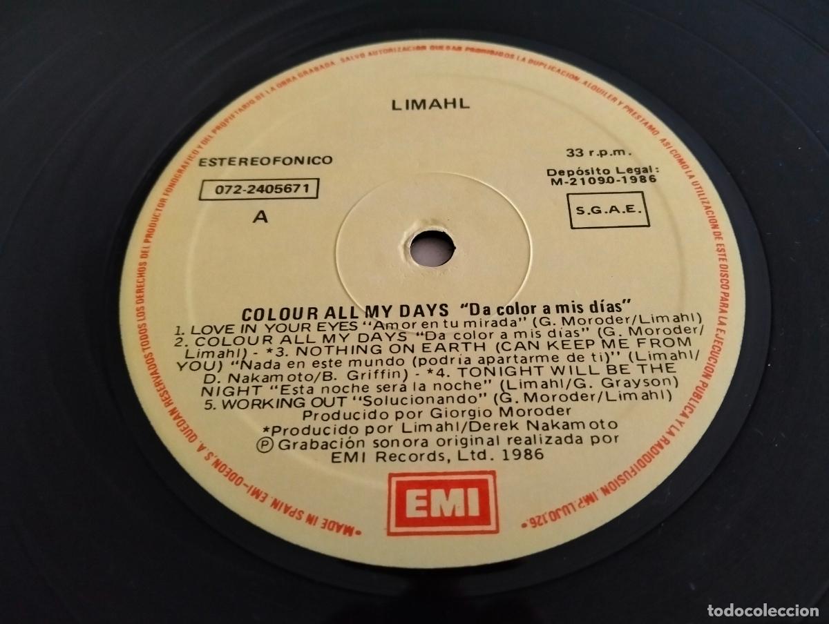 Discos de vinilo: DISCO LP LIMAHL - COLOUR-ALD-MY-DAYS - Foto 3