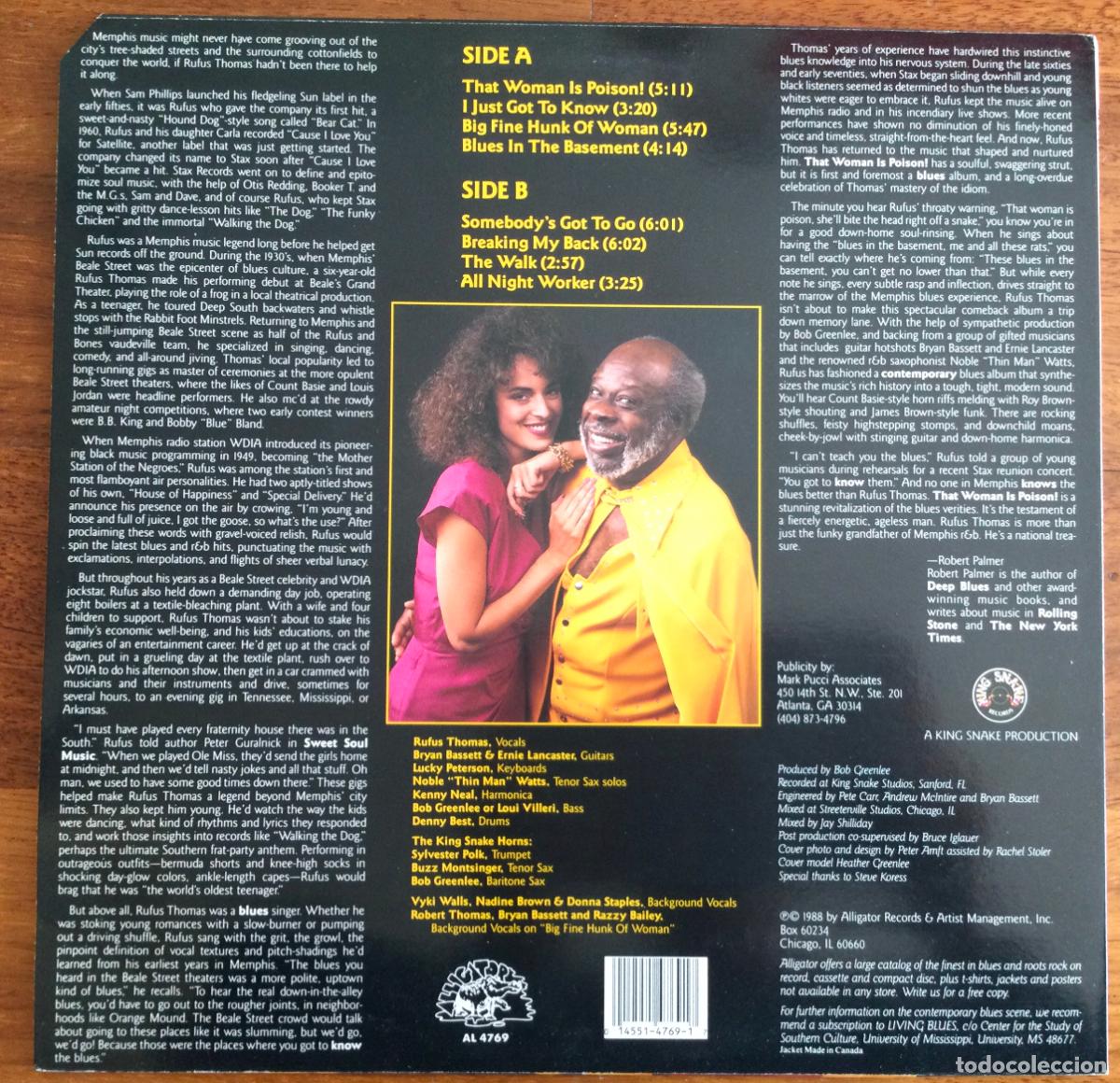Discos de vinilo: Rufus Thomas: That Woman Is Poison! - Foto 2