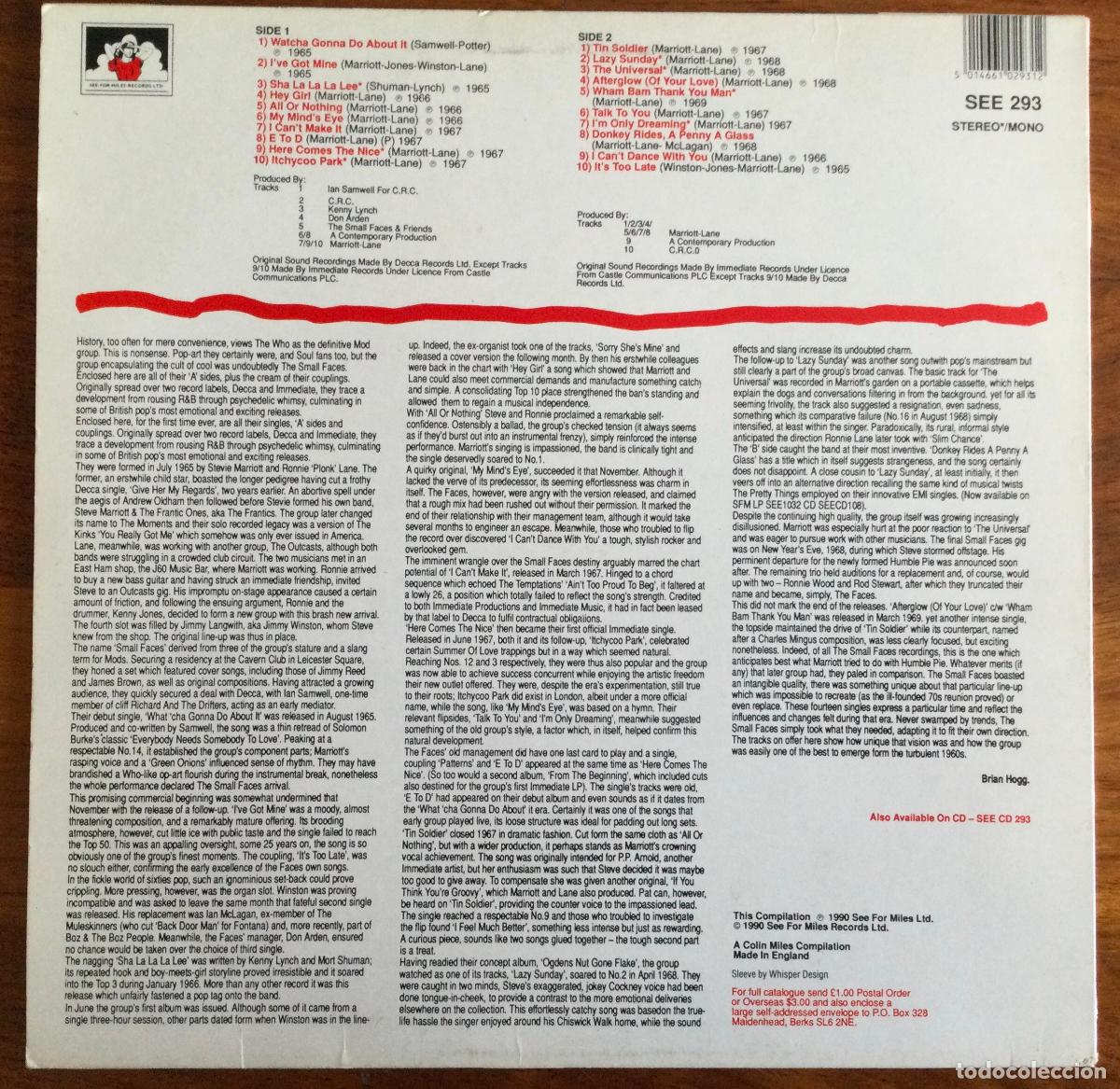 Discos de vinilo: Small Faces: The Singles As & Bs - Foto 2