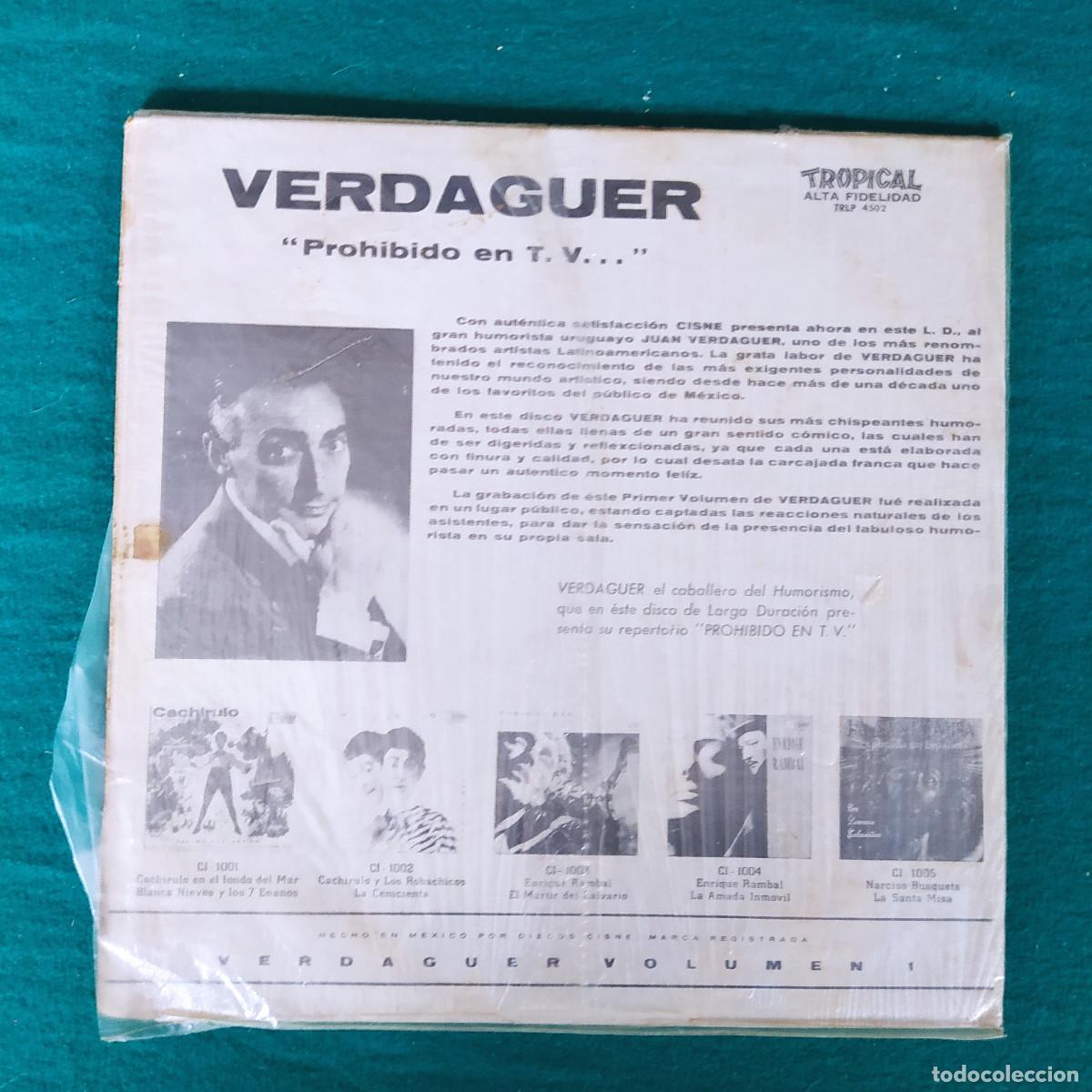 Discos de vinilo: Verdaguer &ndash; Prohibido En T.V. - Foto 2
