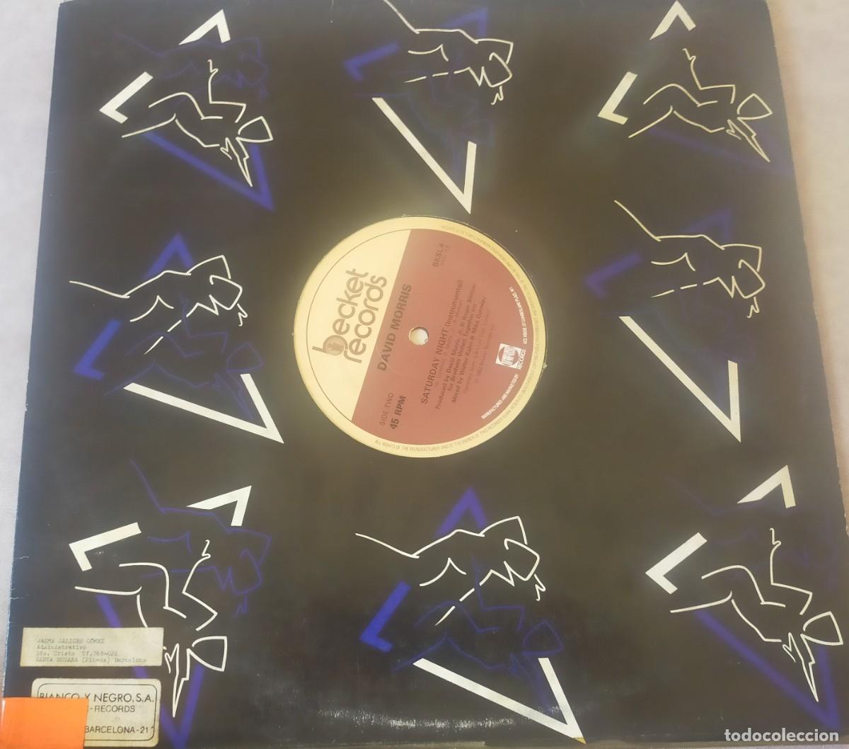 Discos de vinilo: SINGLE MAXI SINGLE DE DAVID MORRIS, CON SATURDAY NIGHT - Foto 1