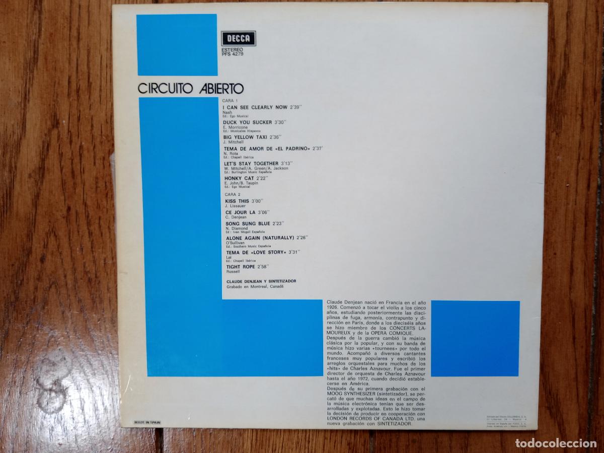 Discos de vinilo: Claude Denjean - circuito abierto - Foto 2