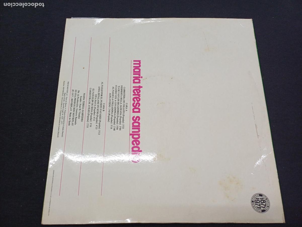 Discos de vinilo: MARIA TERESA SANPEDRO/VINILO. - Foto 3