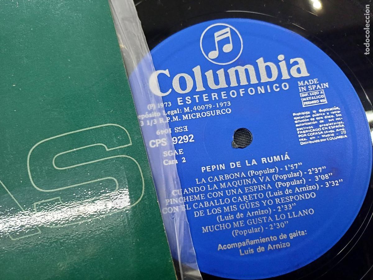 Discos de vinilo: PEPIN DE LA RUMIA/VINILO. - Foto 2