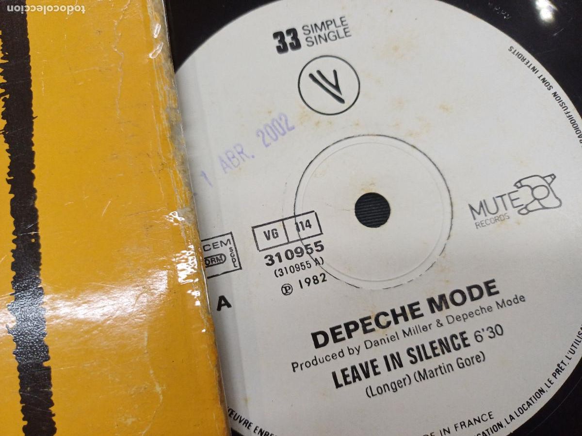 Discos de vinilo: DEPECHE MODE/LEAVE IN SILENCE/VINILO MAXI. - Foto 2