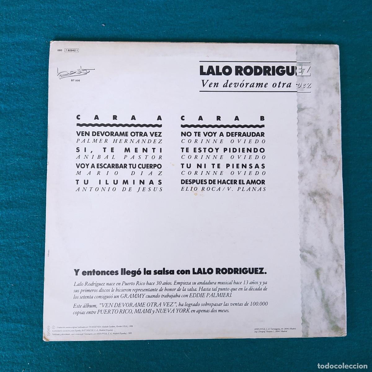 Discos de vinilo: Lalo Rodriguez &ndash; Ven Dev&oacute;rame Otra Vez - Foto 2