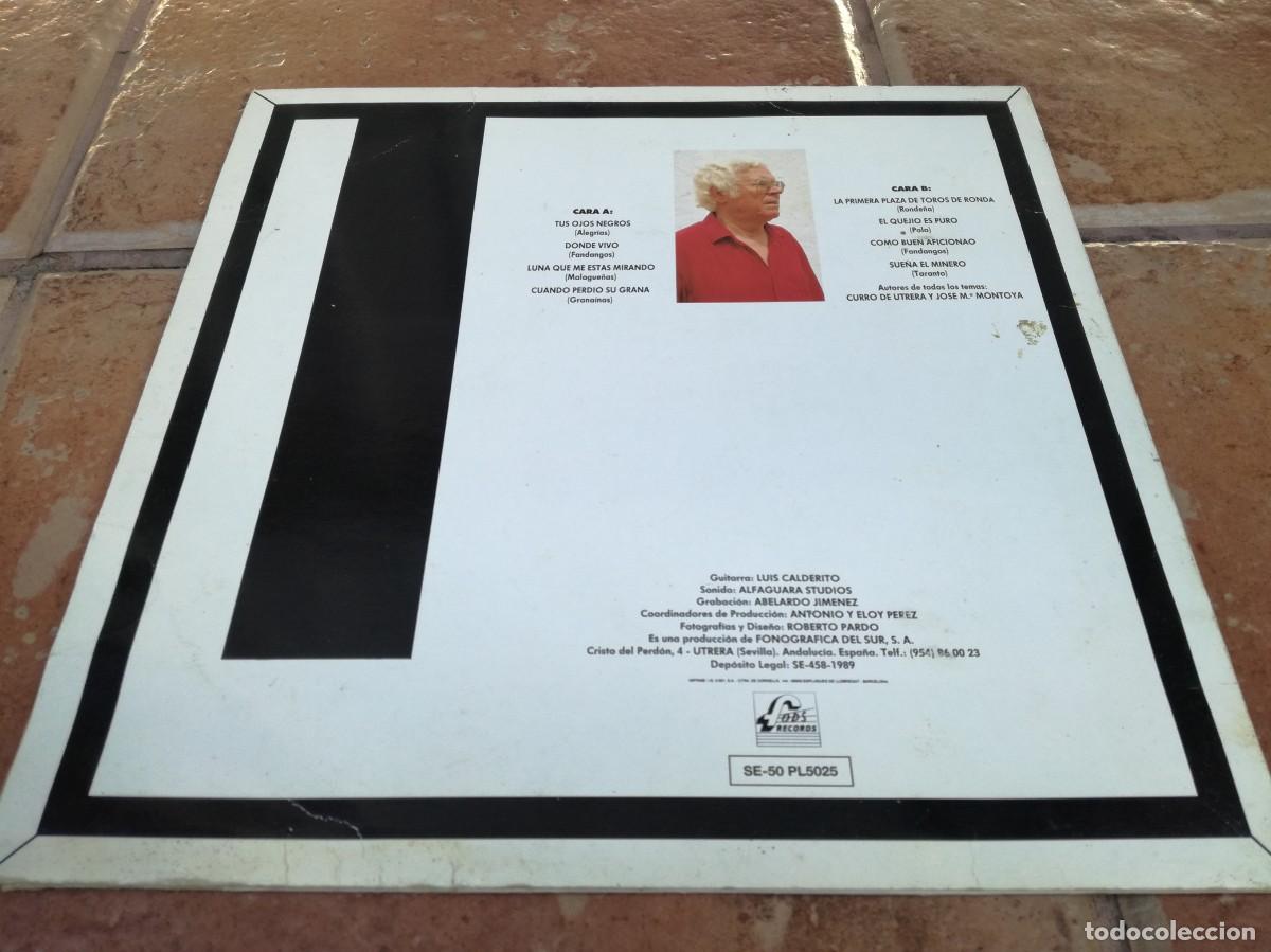 Discos de vinilo: CURRO DE UTRERA-QUEJIO PURO-ORIGINAL 1989 - Foto 2