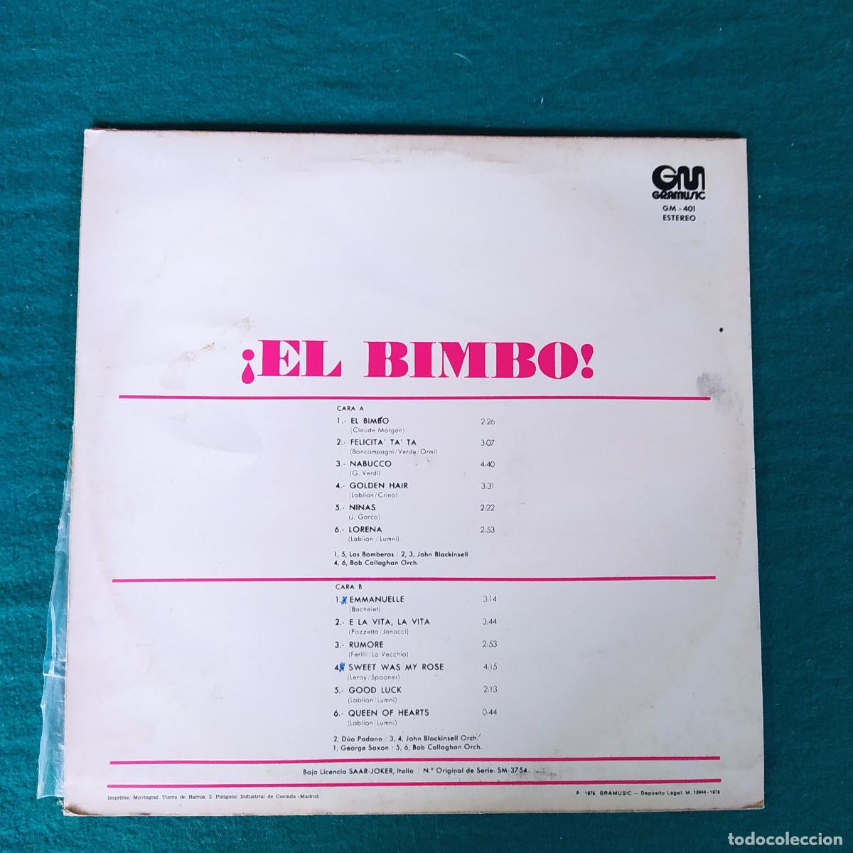 Discos de vinilo: &iexcl;El Bimbo! &ndash; &iexcl;El Bimbo! - Foto 2