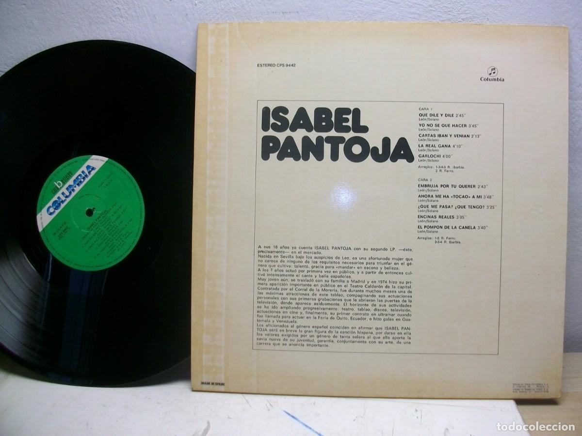 Discos de vinilo: Isabel Pantoja &ndash; Que Dile Y Dile LP 1975 - Foto 2