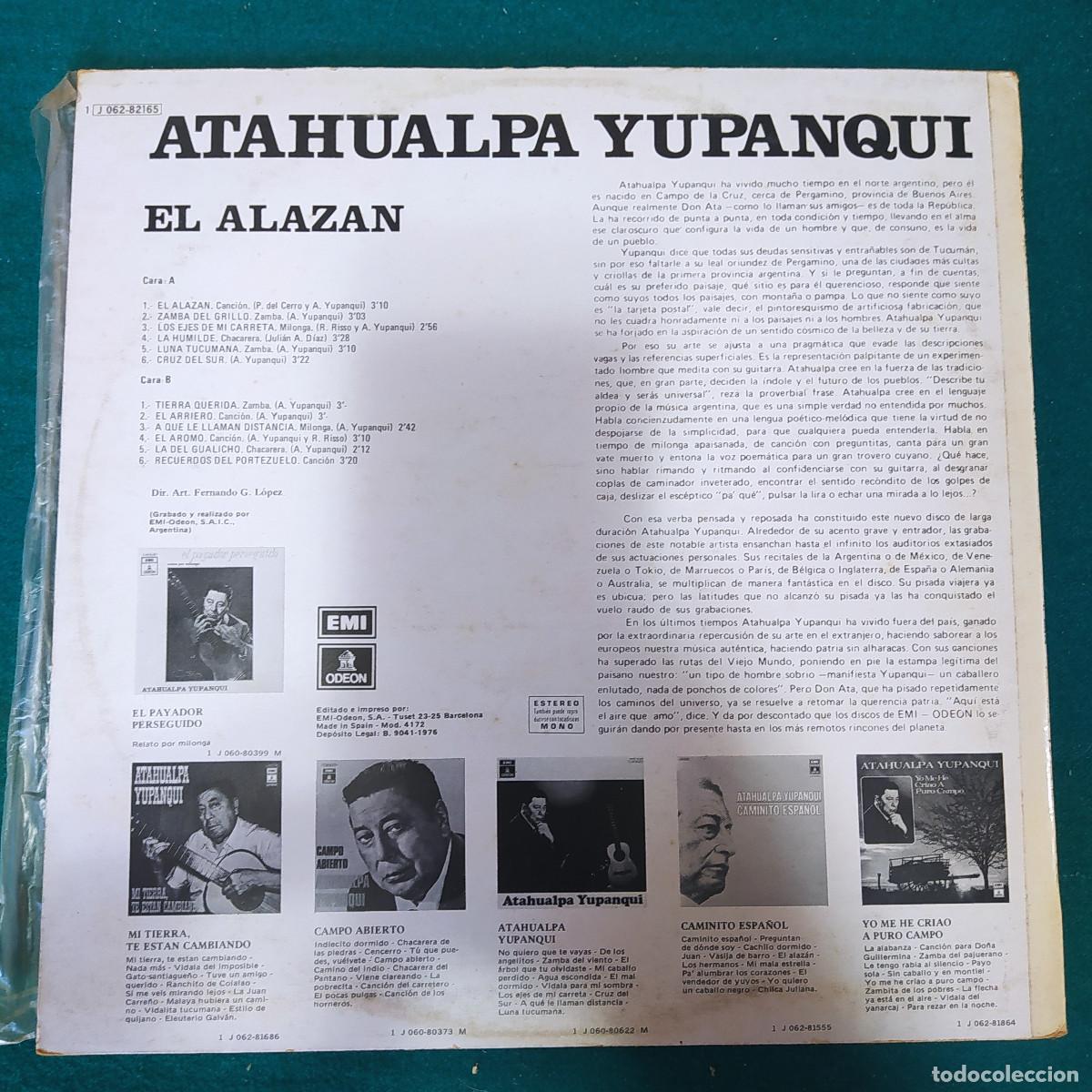 Discos de vinilo: Atahualpa Yupanqui &ndash; El Alazan - Foto 2