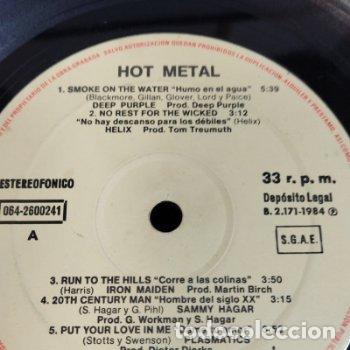 Discos de vinilo: HOT METAL , EMI-ODEON 1984 - VARIOS - Foto 4