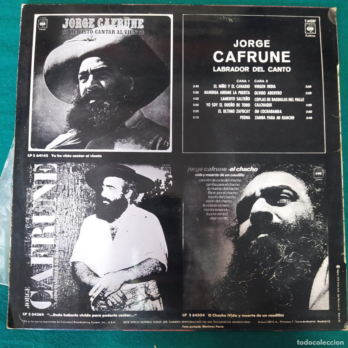 Discos de vinilo: Jorge Cafrune &ndash; Labrador Del Canto - Foto 2