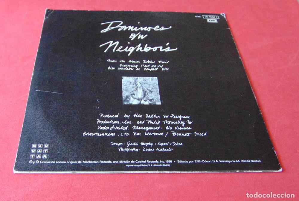 Discos de vinilo: Robbie Nevil &lrm;&ndash; Dominoes - SINGLE 1986 - Foto 2