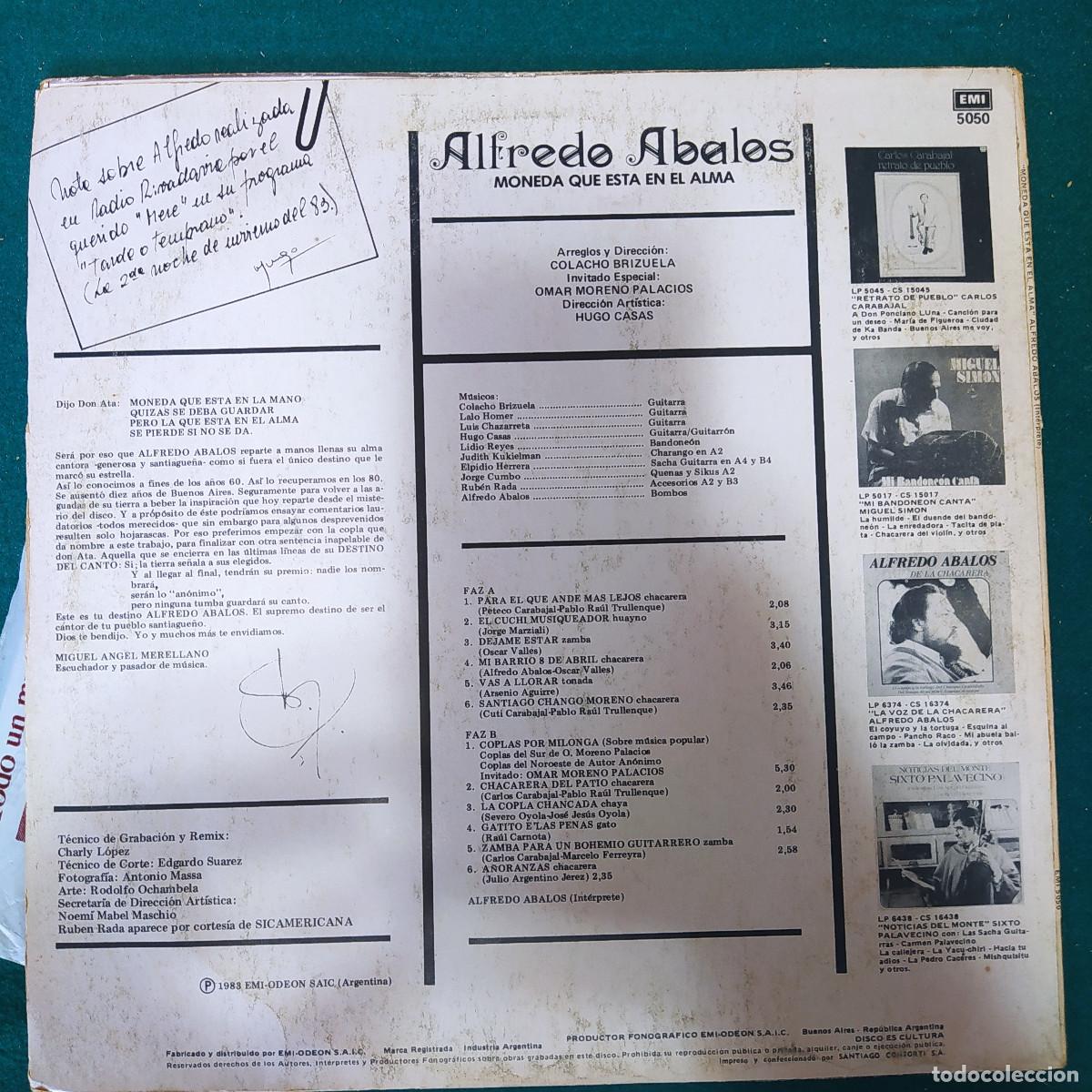 Discos de vinilo: alfredo abalos moneda en el alma - Foto 2