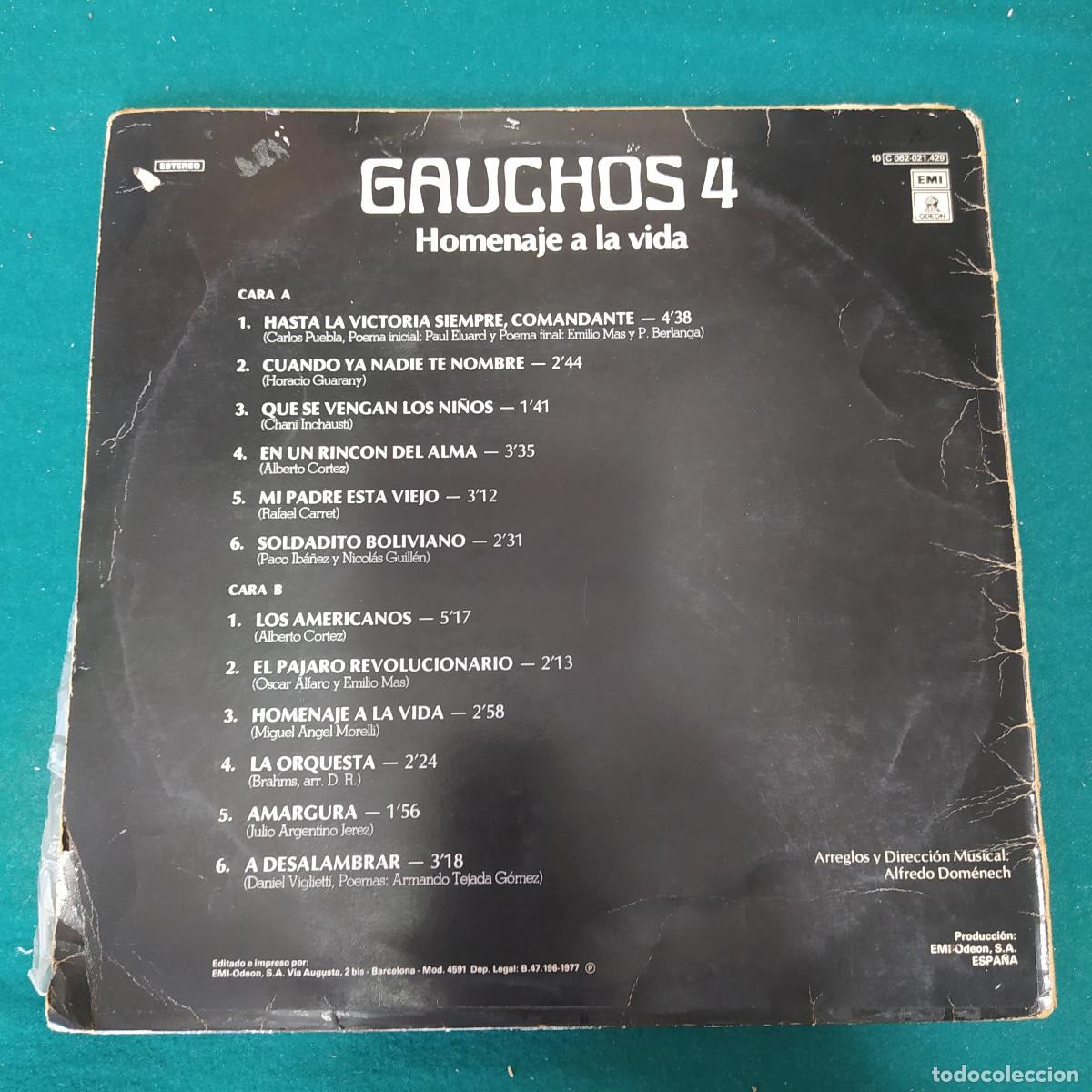 Discos de vinilo: Gauchos 4 &ndash; Homenaje A La Vida - Foto 2