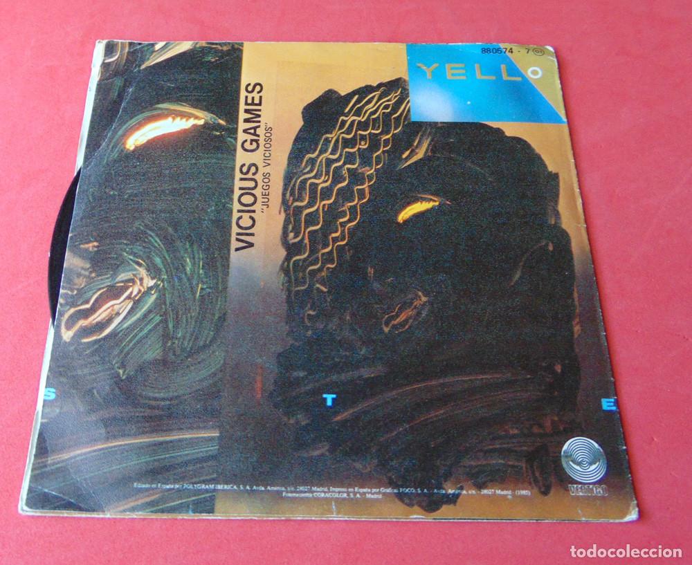 Discos de vinilo: YELLO - SINGLE - VICIOUS GAMES / BLUE NABOU - POLYGRAM, 1985 - Foto 3