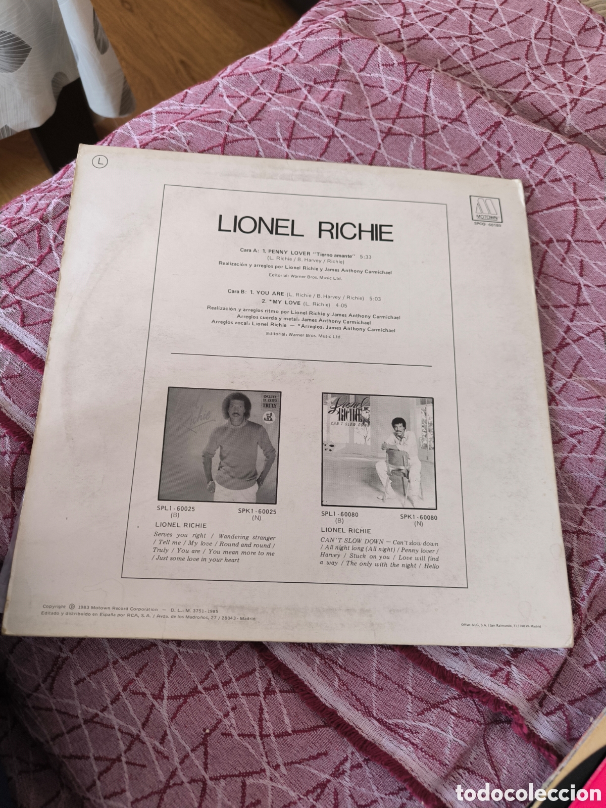 Discos de vinilo: disco de vinilo de Lionel Richie. - Foto 2