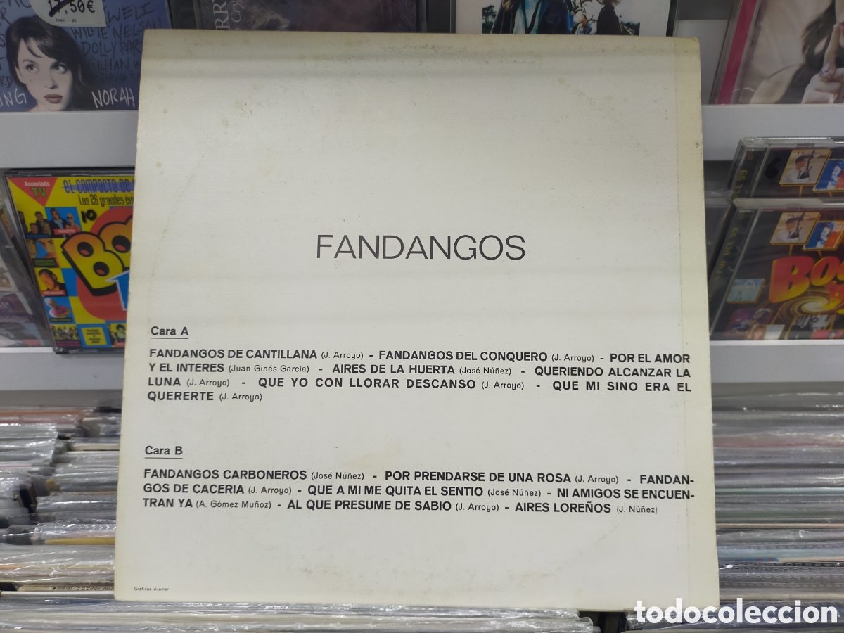 Discos de vinilo: El lore&ntilde;o LP fandangos 1968 - Foto 2