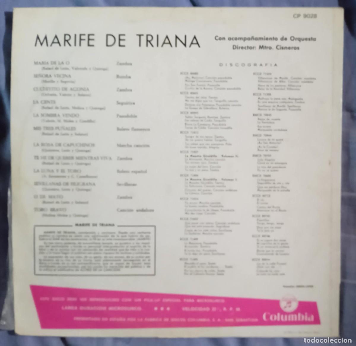 Discos de vinilo: MARIFE DE TRIANA - COLUMBIA - Foto 2