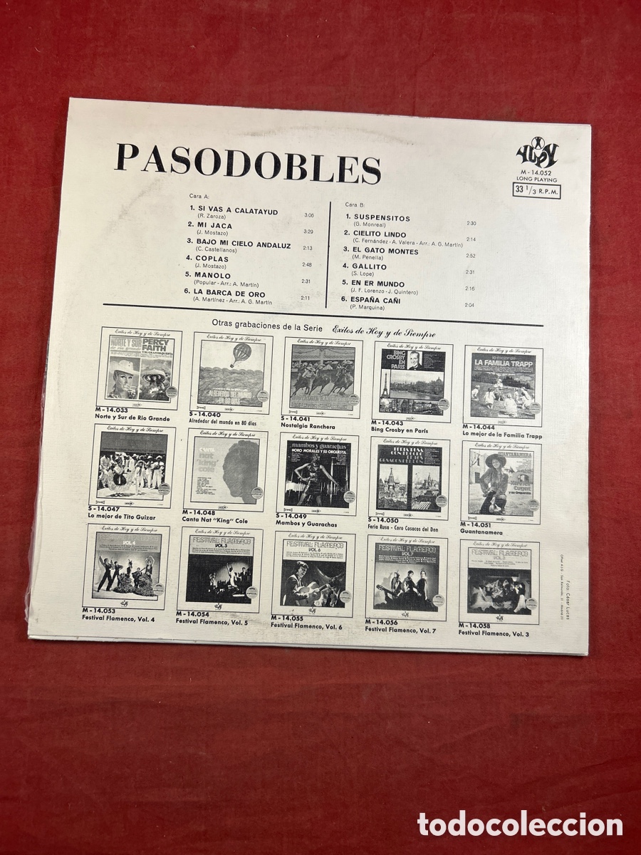 Discos de vinilo: PASODOBLES &Eacute;XITOS DE HOY Y DE SIEMPRE - Foto 2