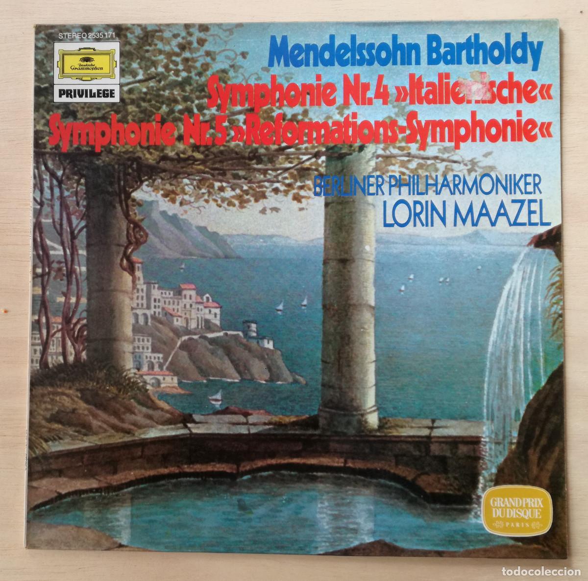 Discos de vinilo: MENDELSSOHN - SINFONIA 4 ITALIANA - 5 DE LA REFORMA - DEUTSCHE - VINILO EXCELENTE - PEDIDO MINIMO 7&euro;