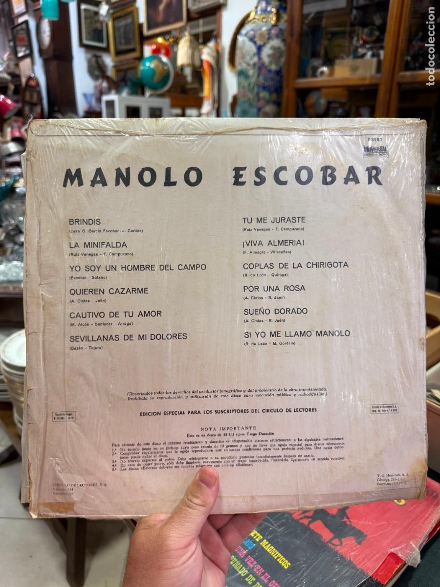 Discos de vinilo: LP MANOLO ESCOBAR -- - Foto 2