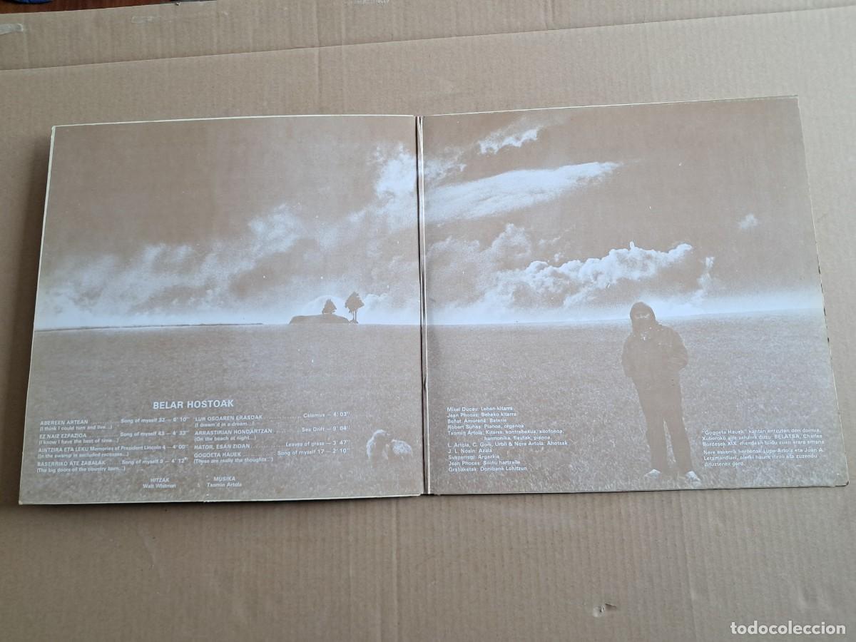 Discos de vinilo: TXOMIN ARTOLA - BELAR HOSTOAK LP GATEFOLD 1978 - Foto 3