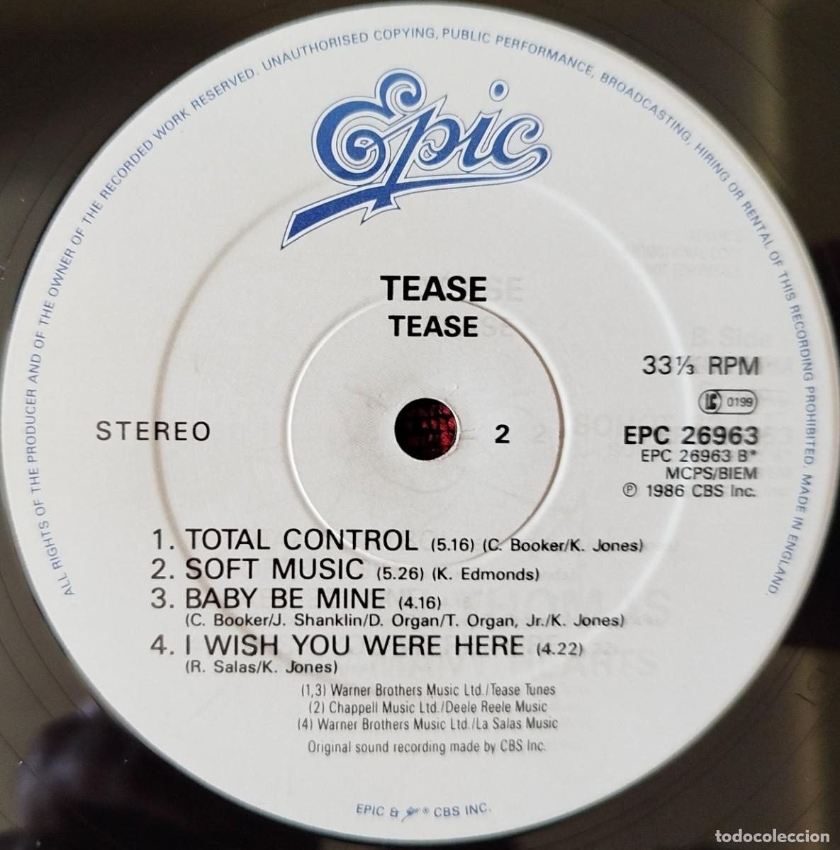 Discos de vinilo: TEASE ** Tease ** VINILO LP UK 1986 - Foto 4