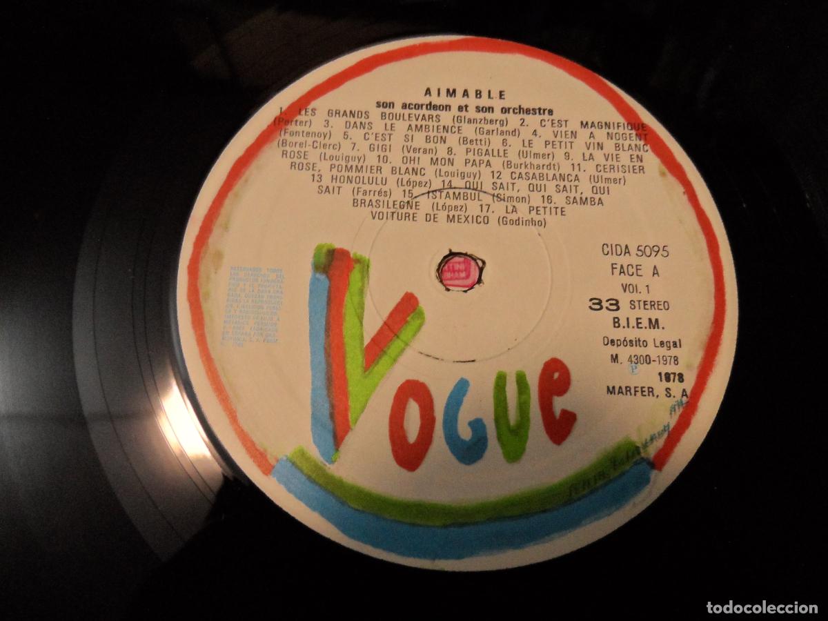 Discos de vinilo: Aimable - Acorde&oacute;n de Paris (SPAIN 1978) (2 LPS) - Foto 5