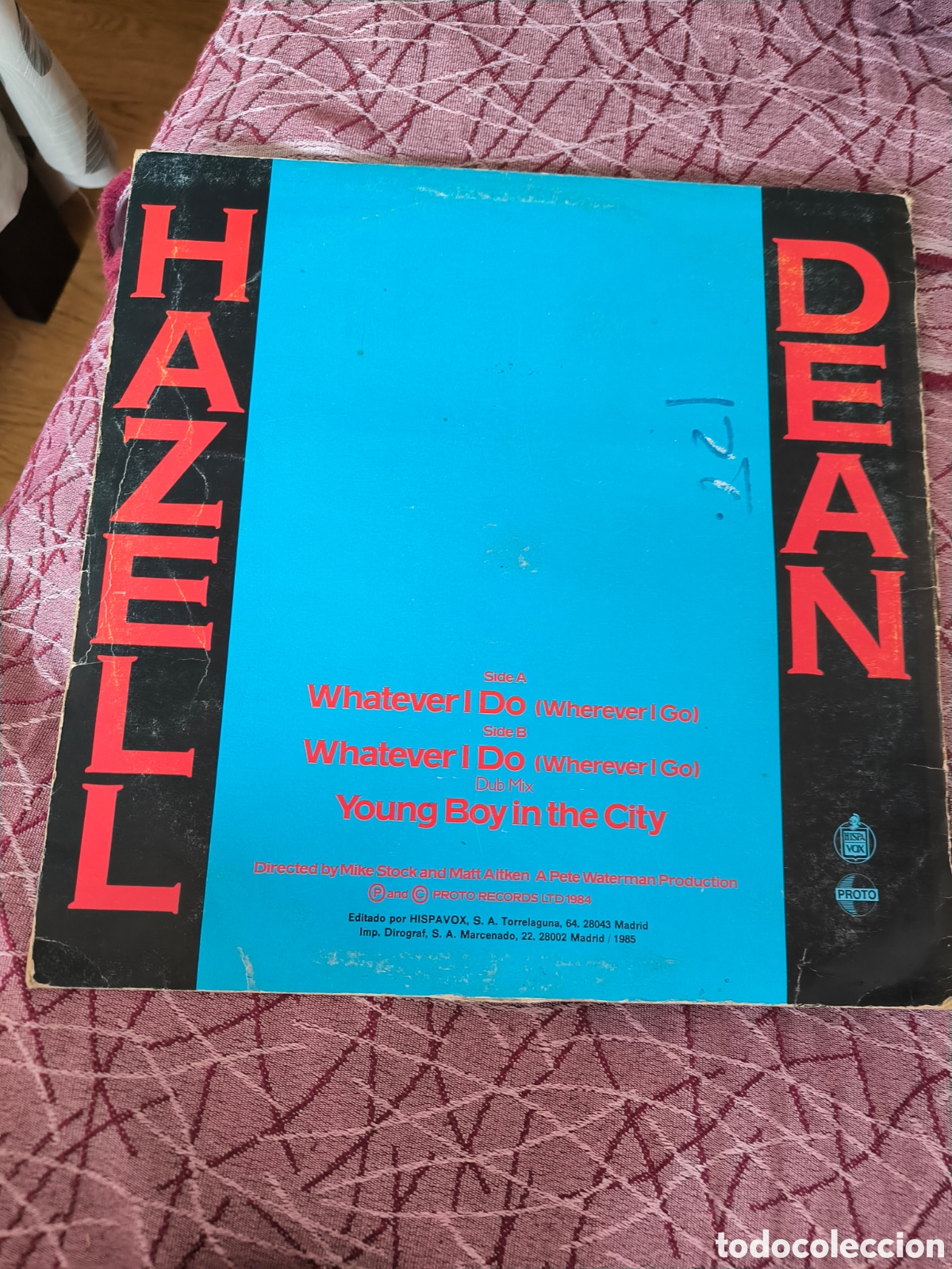 Discos de vinilo: Single de vinilo de Hazell Dean. - Foto 2