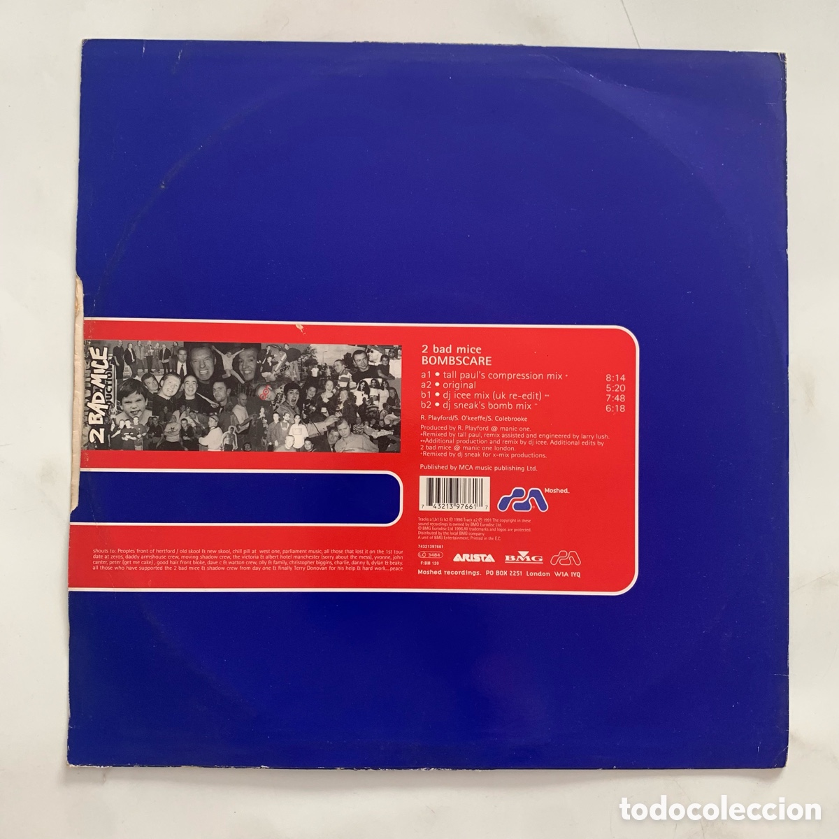 Discos de vinilo: maxi 12 2 bad mice bombscare de 1996 - Foto 2