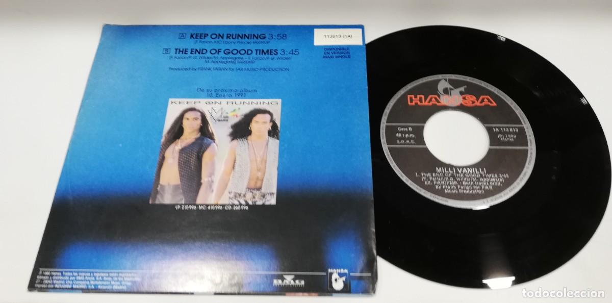 Discos de vinilo: SCO15-Milli Vanilli - Keep On Running (7&rdquo;, Single) - Foto 2