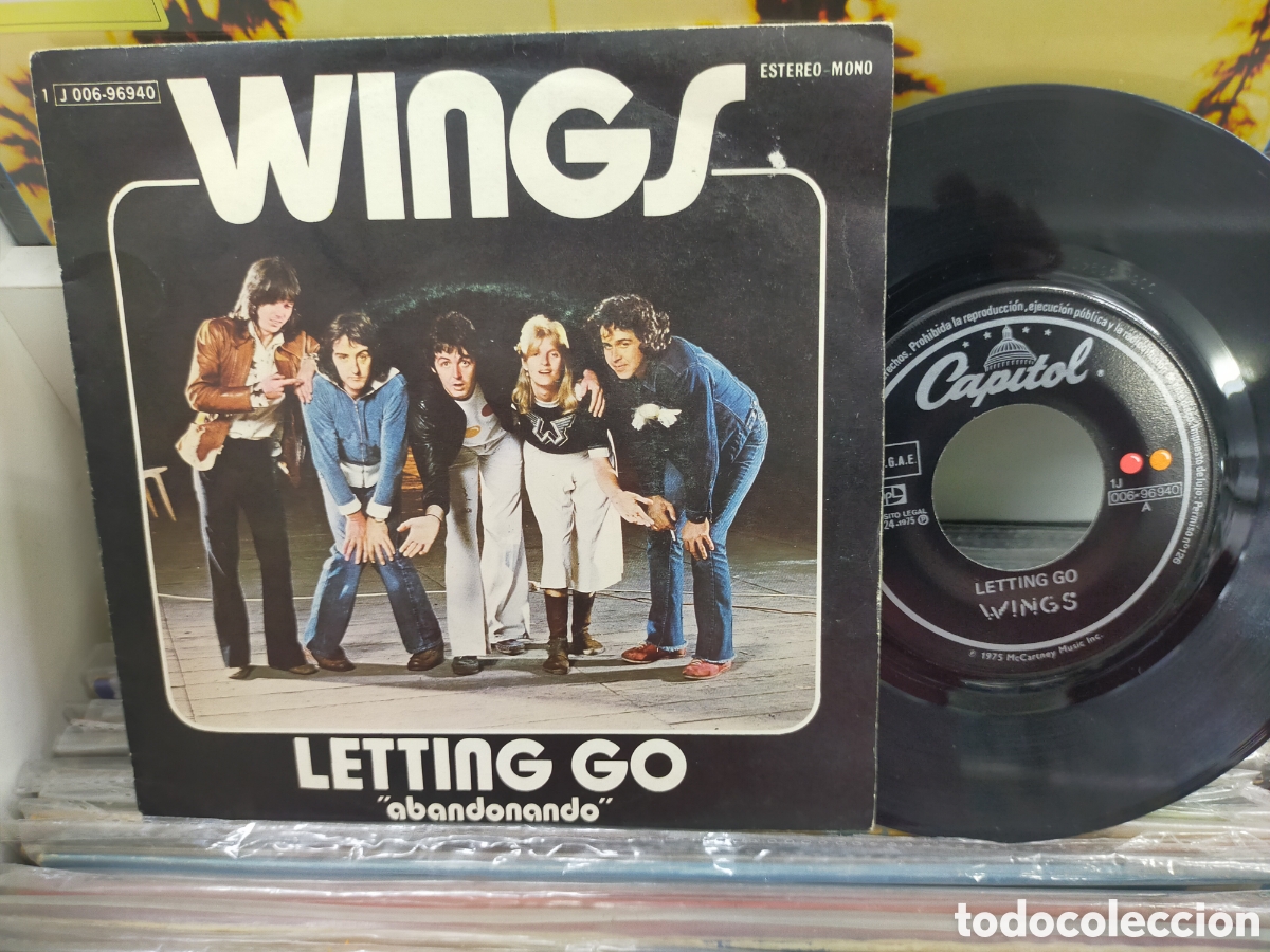 Discos de vinilo: Wings single letting go Espa&ntilde;a 1975 - Foto 1