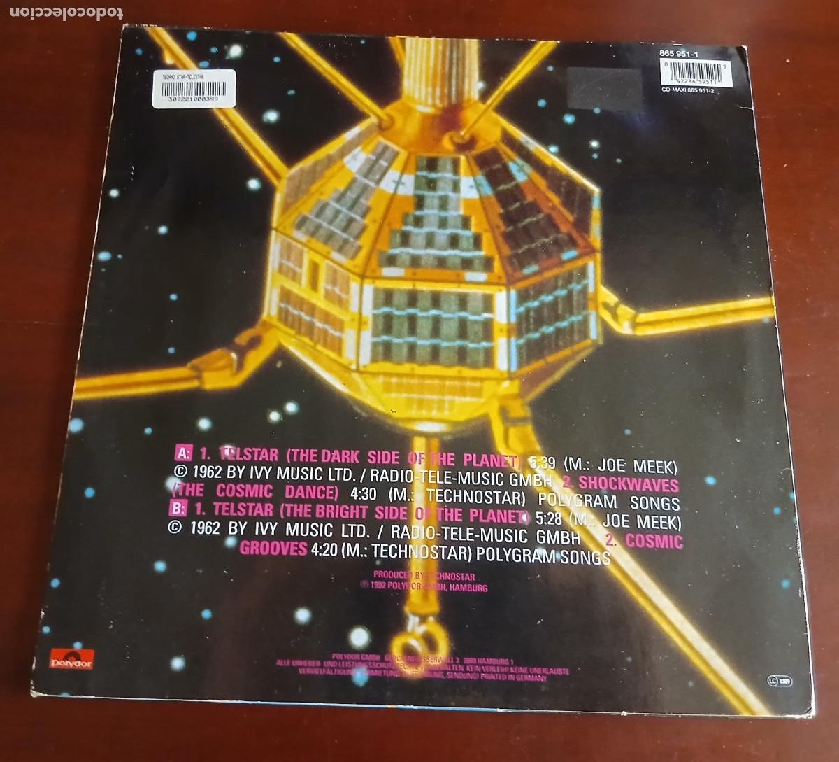 Discos de vinilo: TECNOSTAR - TELSTAR - MAXI SINGLE.12 - 1992 - Foto 2