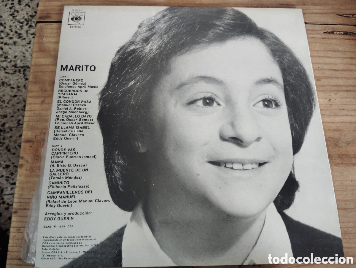 Discos de vinilo: MARITO - MARITO , 1973 ESPA&Ntilde;A. - Foto 2